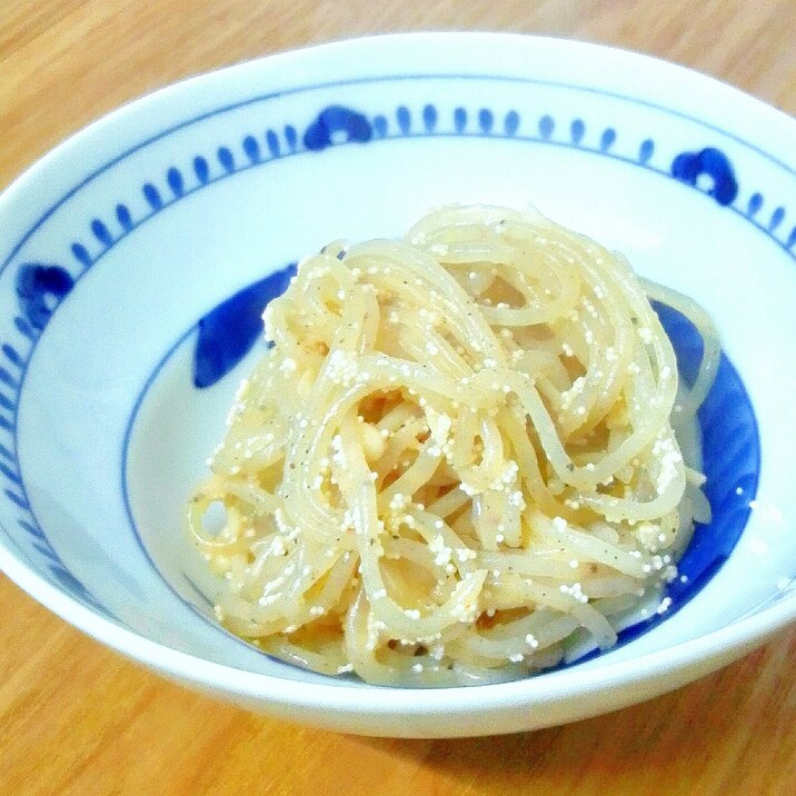 しらたきと明太子の炒め物